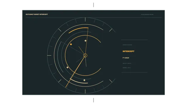 Amber Circular Intercept HUD Dashboard 4K Sci-Fi Wallpaper
