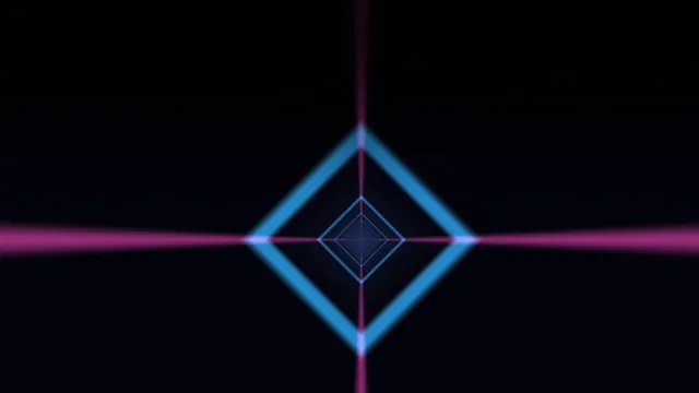 Neon Blue and Magenta Diamond Geometry 4K Wallpaper