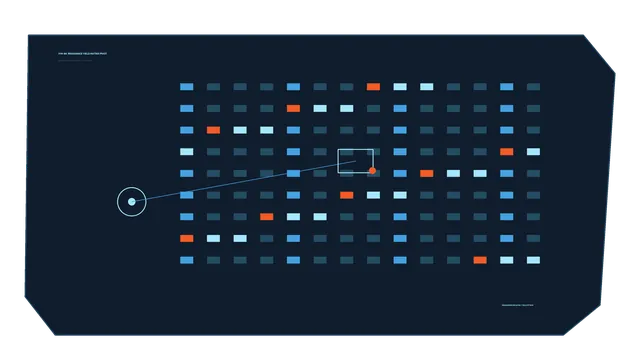Sci-Fi Telemetry Matrix HUD with Linked Scan Marker 4K Wallpaper