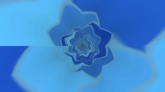 Electric Blue Radial Mandala Flower 4K Wallpaper