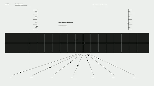Sci-Fi Radar Tracking HUD with Parallax Readout and Trajectory Grid