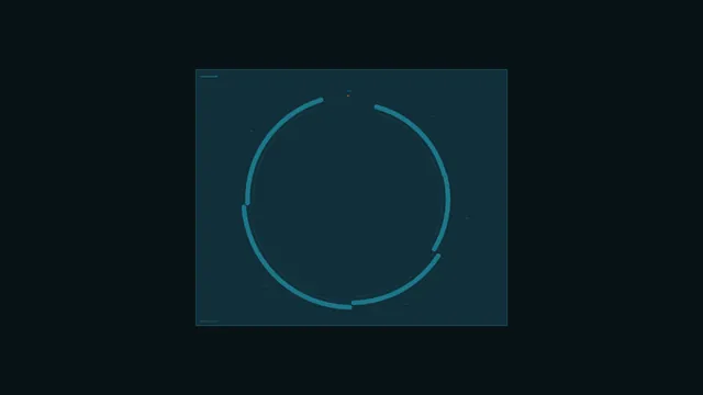 Circular Segmented HUD Telemetry Interface with Blue Scanner Ring 4K Wallpaper