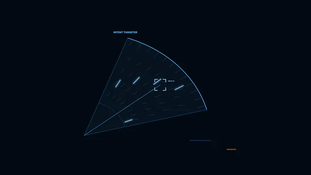 Cyan Vector Targeting HUD Interface Wallpaper