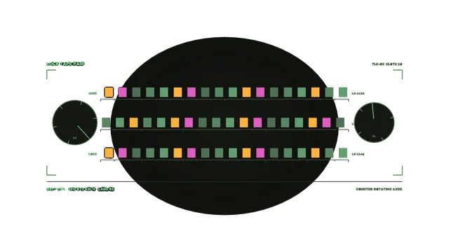 Sci-Fi Target Lock HUD with Segmented Status Bars and Circular Gauges 4K