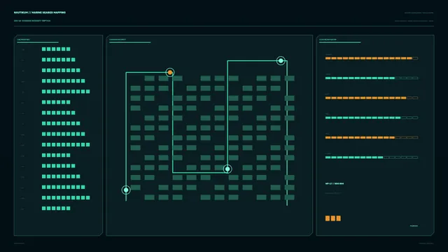 Marine Seabed Mapping Sci-Fi HUD Wallpaper