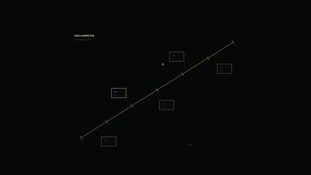 Diagnostic Data Ladder HUD, Amber Sci-Fi Interface on Black 4K Wallpaper