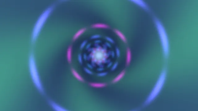 Abstract Neon Concentric Tunnel with Glowing Center 4K Wallpaper