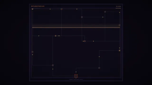 Futuristic Rectilinear Track Lock HUD Interface 4K Wallpaper