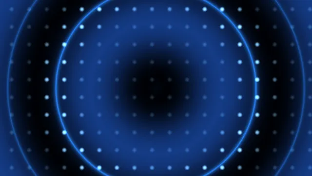 Blue Concentric Rings and Dotted Grid 4K Wallpaper