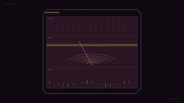 Sonar Data Stream Monitor HUD 4K Sci-Fi Wallpaper