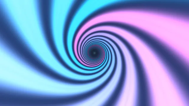 Luminous Cyan and Pink Spiral Tunnel 4K Wallpaper
