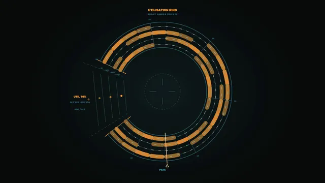 Computational Utilization Ring HUD 4K Sci-Fi Wallpaper