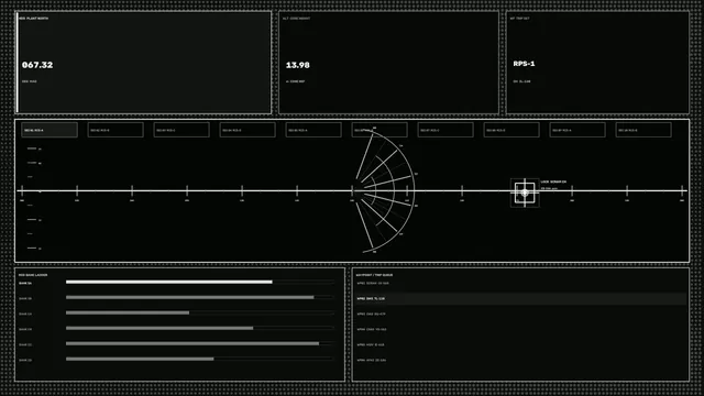 Sci-Fi Nuclear Plant Alert Dashboard HUD with Scanner Telemetry