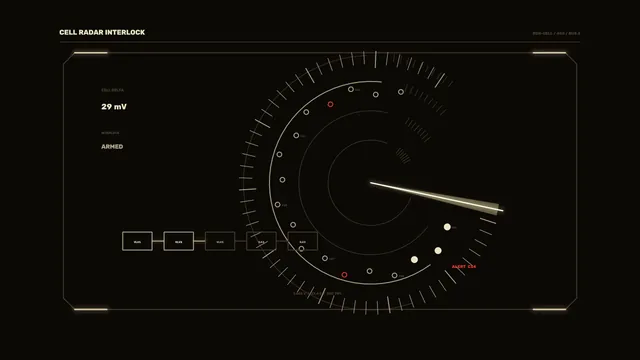 Cell Radar Interlock HUD 4K Sci-Fi Wallpaper