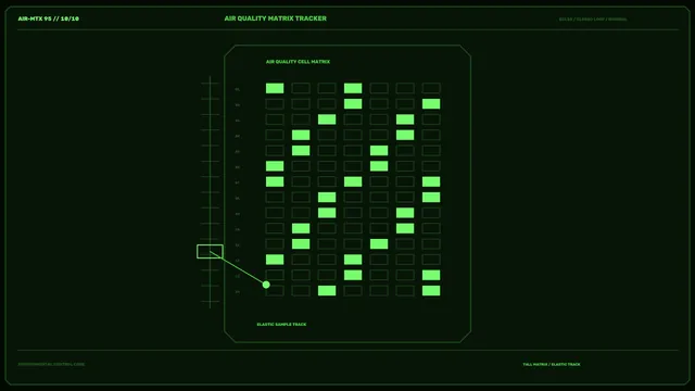 Air Quality Matrix Tracker HUD 4K Sci-Fi Wallpaper