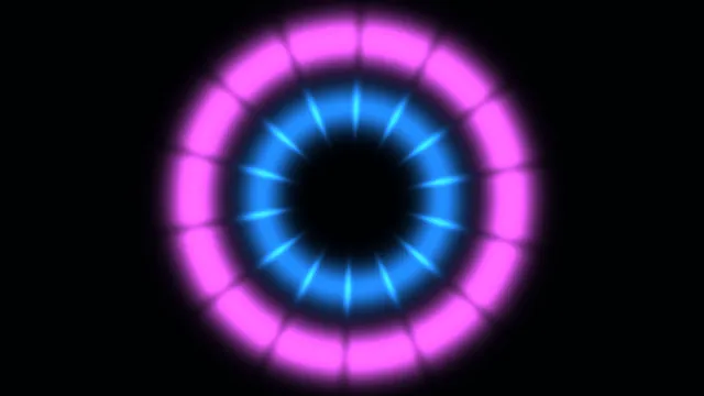 Neon Magenta and Blue Circular HUD Scanner Interface, 4K
