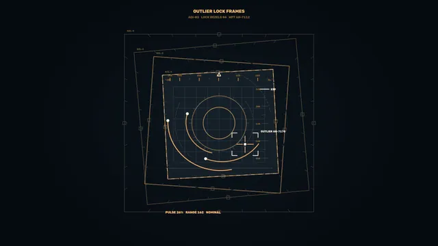 Science Fiction Anomaly Detection HUD with Concentric Scanner and Telemetry Grid
