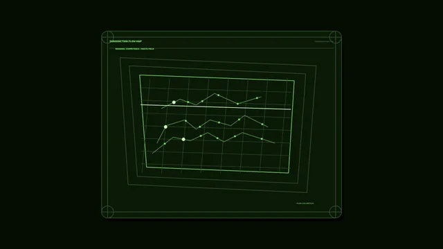 Green Sci-Fi Telemetry Flow Map HUD 4K Wallpaper