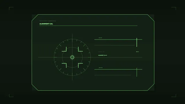 Green Alignment Calibration HUD Dashboard 4K Sci-Fi Wallpaper