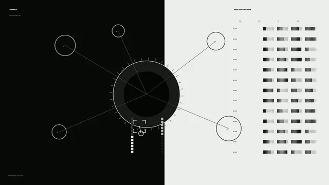 Monochrome Circular Telemetry HUD Dashboard 4K Wallpaper