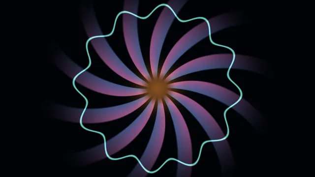Abstract Fractal Rosette with Cyan Wavy Outline 4K Wallpaper