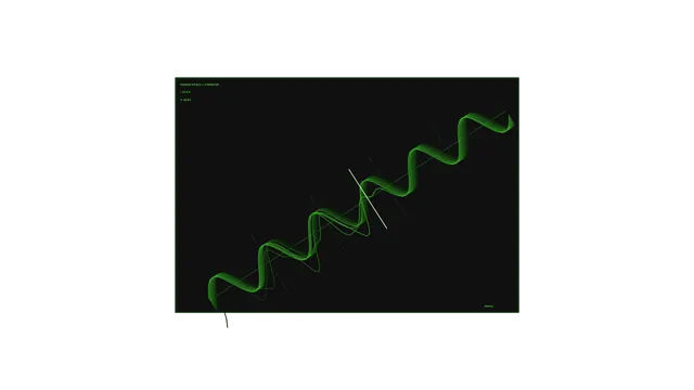 Battery Charge Status HUD with Green Waveform Telemetry