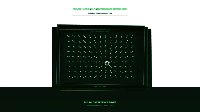 Green Vector Convergence Targeting HUD 4K Wallpaper