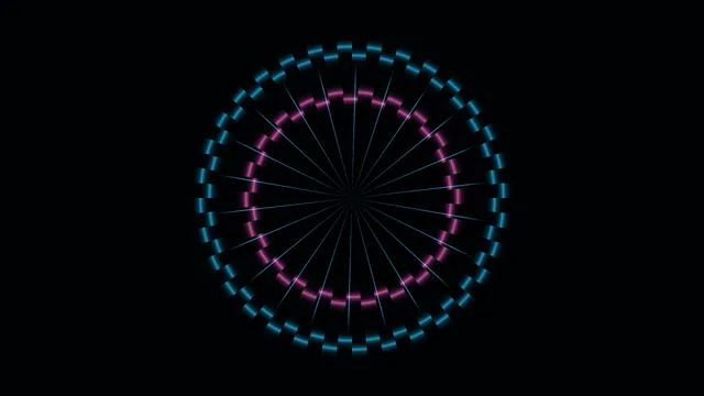 Free 4K Circular Cyan and Magenta Sci-Fi HUD Wallpaper
