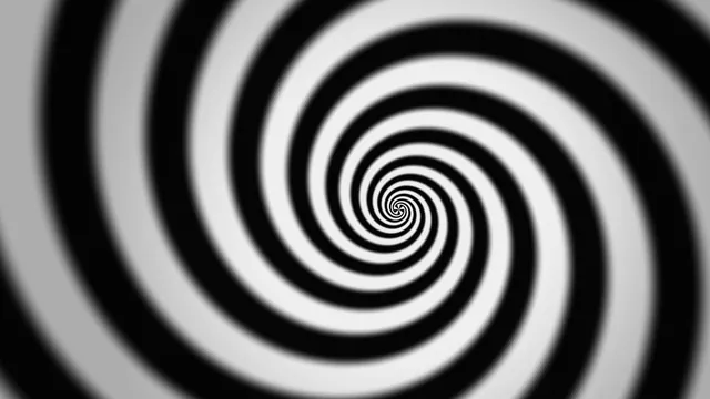 Black and White Spiral Sci-Fi HUD Screen Graphic Wallpaper