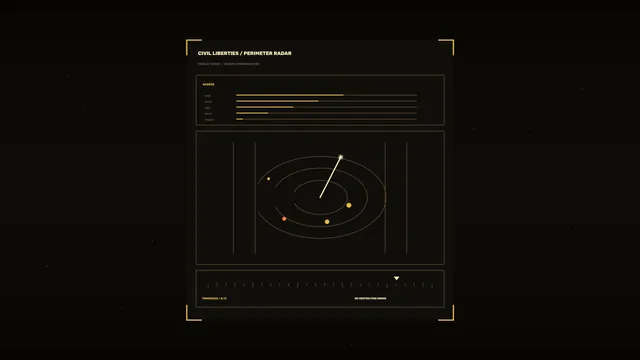 Perimeter Radar Access HUD – 4K Science Fiction Wallpaper