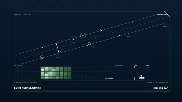 Futuristic Sonar HUD Interface 4K Wallpaper