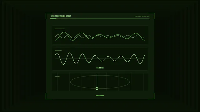 Energy Grid Frequency Monitoring HUD 4K Sci-Fi Wallpaper