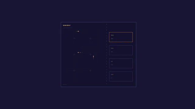 Futuristic Scan Split HUD Interface 4K Wallpaper