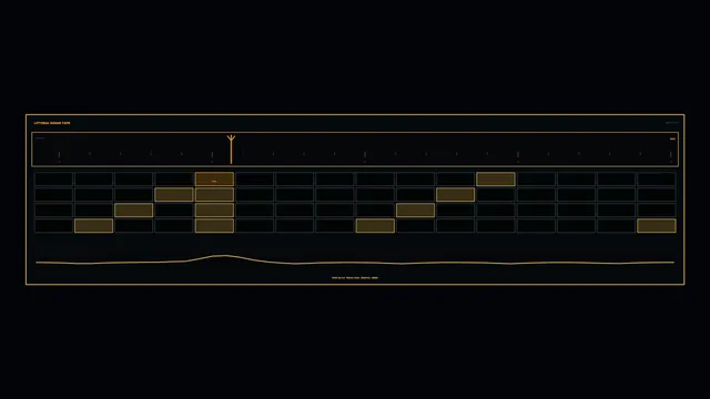 Amber Sonar Telemetry HUD Dashboard 4K Sci-Fi Wallpaper