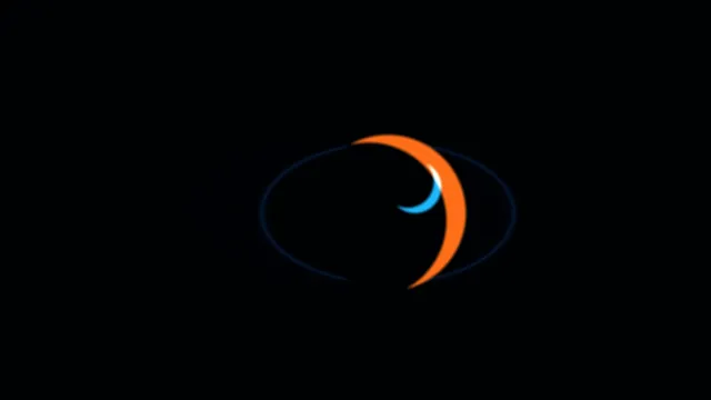 Abstract Radial Scanner HUD with Orange and Cyan Crescents, 4K Wallpaper