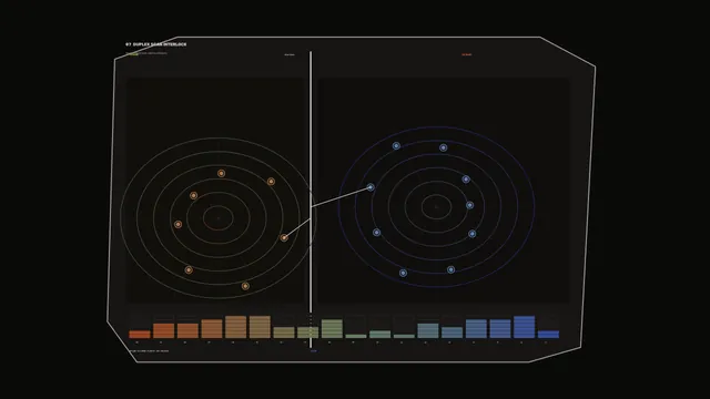 Dual Circular Scanner HUD 4K Sci-Fi Wallpaper
