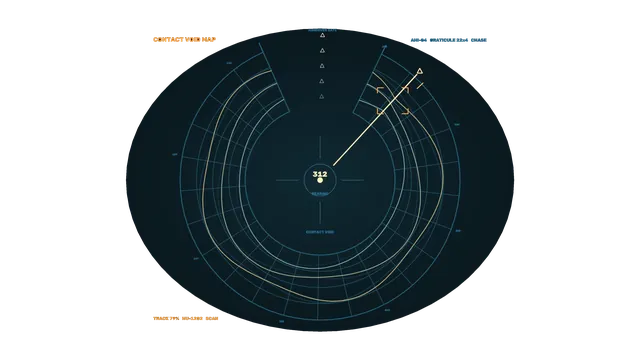 Circular Radar Tracking HUD Interface — Free 4K Wallpaper