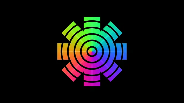 Rainbow Segmented Concentric Circles on Black 4K Wallpaper