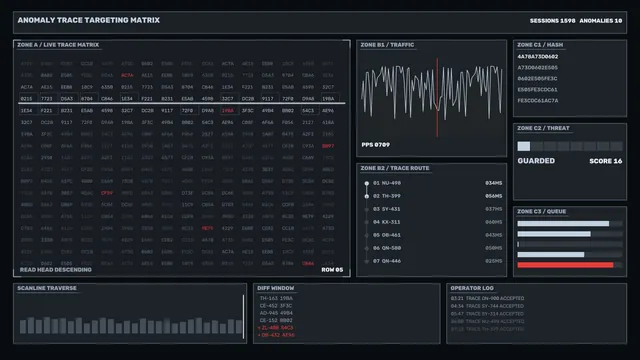 Anomaly Trace Targeting Matrix Sci-Fi HUD Wallpaper