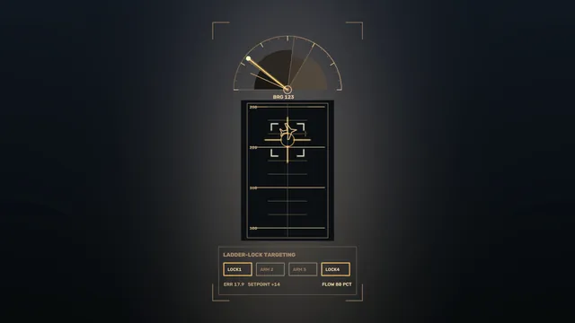 Amber Sci-Fi Targeting HUD Lock 4K Wallpaper