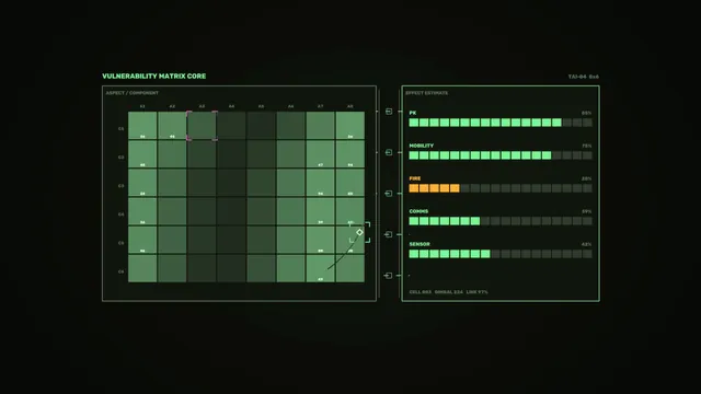 Green Vulnerability Matrix HUD Dashboard 4K Sci-Fi Wallpaper