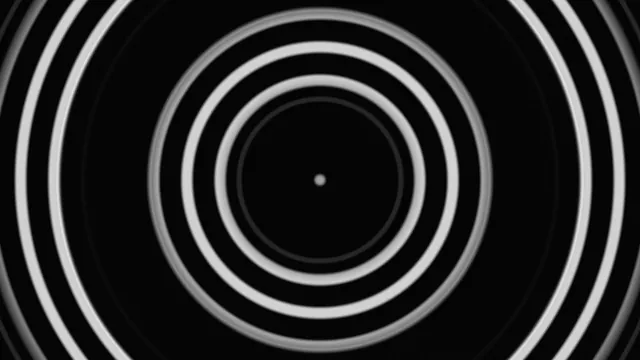 Monochrome Circular Scanner HUD with Concentric Range Rings