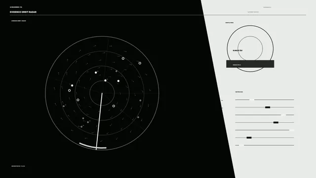 Orbital Radar HUD Interface | Monochrome 4K Sci-Fi Wallpaper