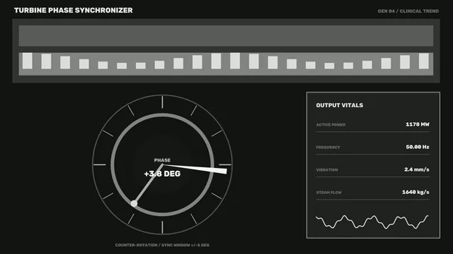Industrial Turbine Phase Synchronizer HUD 4K Wallpaper