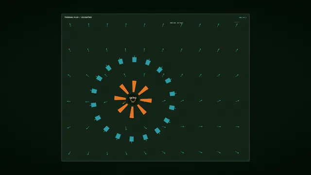 Thermal Flux Eccentric Diagnostic HUD – 4K Sci-Fi Wallpaper