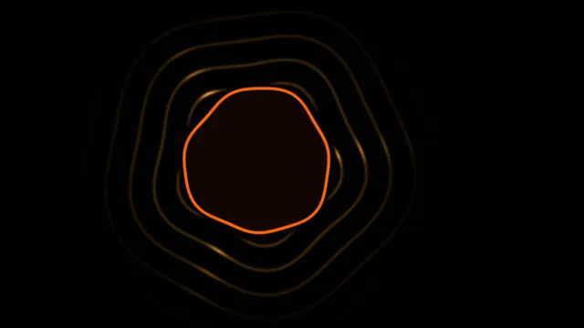 Orange Plasma Contour HUD Interface on Black 4K Sci-Fi Wallpaper