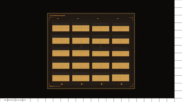 Amber Engine Group Monitor HUD Interface 4K Sci-Fi Wallpaper