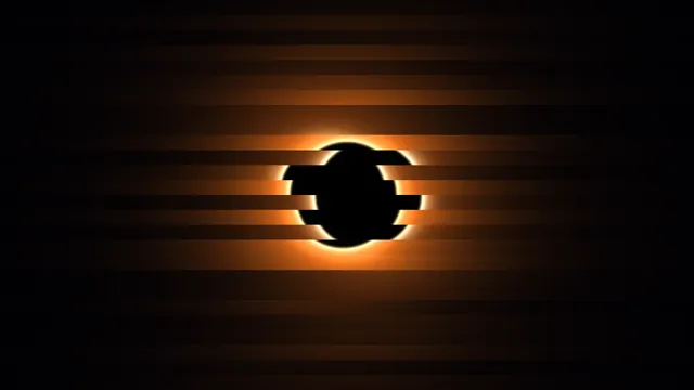 Orange Eclipse Halo with Horizontal Bands 4K Wallpaper