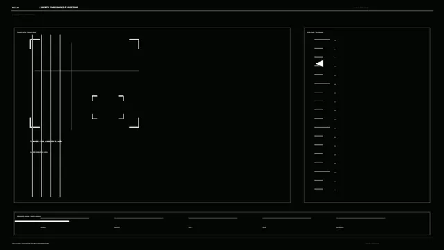 Monochrome Threshold Targeting HUD 4K Sci-Fi Wallpaper