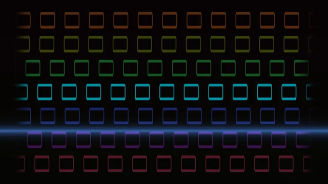 Neon Rounded Rectangle Grid HUD Dashboard 4K Wallpaper